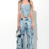 Marques ' Almeida Bottoms | Denim | ACID WASH DENIM MULTI POCKET CARGO TROUSERS ACIDWASH