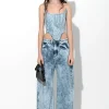 Marques ' Almeida Tops | Denim | ACID WASH DENIM SHAPED CORSET ACIDWASH