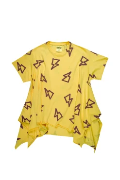Marques ' Almeida Jersey | Tops | ALL OVER THUNDER PRINT FLAP T-SHIRT YELLOW