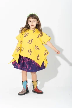 Marques ' Almeida Jersey | Tops | ALL OVER THUNDER PRINT FLAP T-SHIRT YELLOW