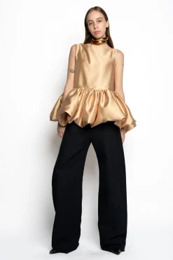 Marques ' Almeida Tops | Tops | SLEEVELESS PUFF HEM TOP BEIGE