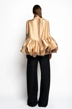 Marques ' Almeida Tops | Tops | SLEEVELESS PUFF HEM TOP BEIGE