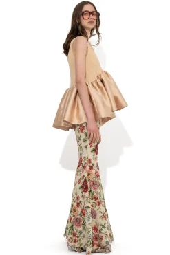 Marques ' Almeida Tops | SLEEVELESS PUFF HEM TOP BEIGE