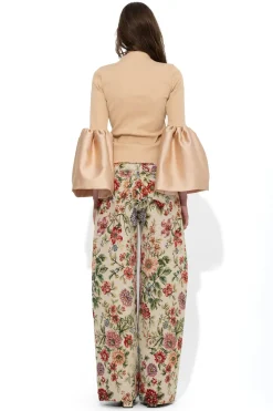 Marques ' Almeida Tops | TURTLENECK PUFF SLEEVE TOP BEIGE
