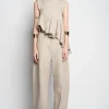 Marques ' Almeida Bottoms | WOVEN BOYFRIEND TROUSERS BEIGE