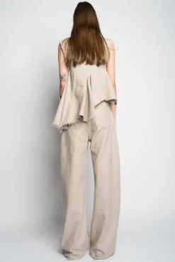 Marques ' Almeida Bottoms | WOVEN BOYFRIEND TROUSERS BEIGE