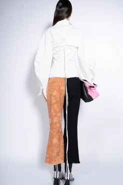 Marques ' Almeida Bottoms | Bottoms | BICOLOR HIGH WAISTED CAPRIS MULTICOLOUR