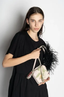 Marques ' Almeida Accessories | BIRD BROCADE WALLET BAG WITH FEATHER STRAP MULTICOLOUR