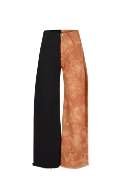 Marques ' Almeida Bottoms | Bottoms | BLACK AND BROWN BOYFRIEND TROUSERS MULTICOLOUR