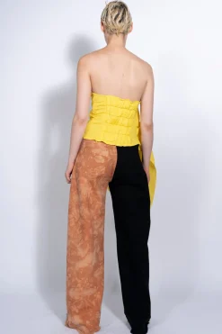 Marques ' Almeida Bottoms | Bottoms | BLACK AND BROWN BOYFRIEND TROUSERS MULTICOLOUR