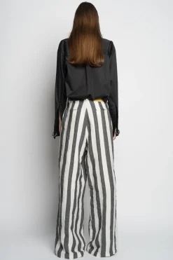 Marques ' Almeida Bottoms | Bottoms | BLACK AND WHITE STRIPES WIDE LEG TROUSERS BLACKWHITE