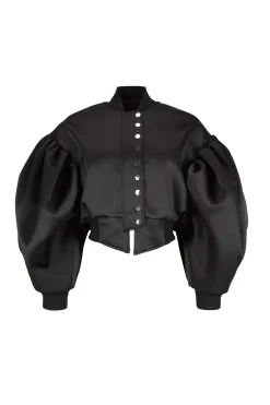 Marques ' Almeida Outerwear | BOMBER JACKET WITH PUFF SLEEVES BLACK