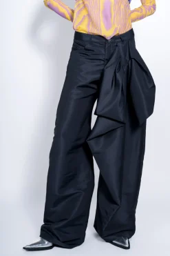 Marques ' Almeida Bottoms | Bottoms | BOYFRIEND TROUSERS WITH BOW BLACK