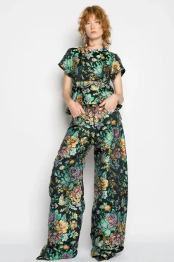 Marques ' Almeida Bottoms | Bottoms | BROCADE BOYFRIEND TROUSERS BLACK