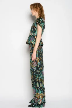 Marques ' Almeida Bottoms | Bottoms | BROCADE BOYFRIEND TROUSERS BLACK