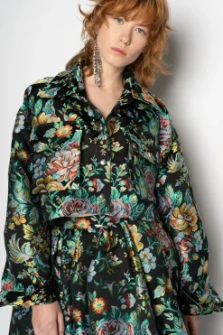 Marques ' Almeida Outerwear | Outerwear | BROCADE CROPPED OVERSHIRT BLACK