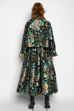 Marques ' Almeida Outerwear | Outerwear | BROCADE CROPPED OVERSHIRT BLACK