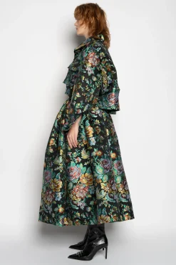 Marques ' Almeida Outerwear | Outerwear | BROCADE CROPPED OVERSHIRT BLACK