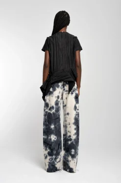 Marques ' Almeida Tops | Tops | CAP SLEEVE PLISSE T-SHIRT BLACK