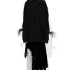 Marques ' Almeida Tops | Tops | DISTRESSED TURTLENECK WITH FEATHERS BLACK