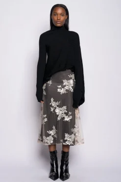 Marques ' Almeida Tops | Knitwear | DRAPED JUMPER IN MERINO KNIT BLACK