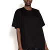 Marques ' Almeida Tops | Dresses | FEATHER HEM T-SHIRT DRESS BLACK