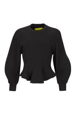 Marques ' Almeida Tops | Tops | FRILL SWEATSHIRT BLACK