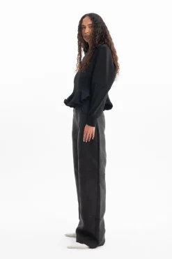 Marques ' Almeida Tops | Tops | FRILL SWEATSHIRT BLACK