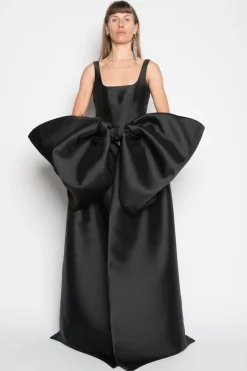 Marques ' Almeida Tops | Tops | FRONT BOW TOP BLACK