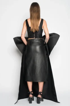 Marques ' Almeida Tops | Tops | FRONT BOW TOP BLACK
