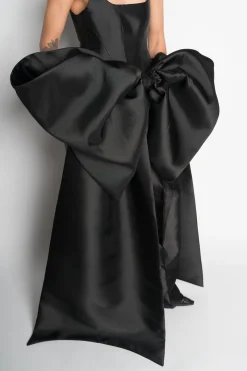Marques ' Almeida Tops | Tops | FRONT BOW TOP BLACK
