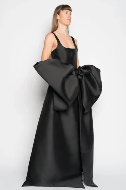 Marques ' Almeida Tops | Tops | FRONT BOW TOP BLACK