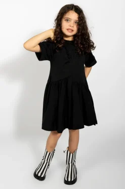 Marques ' Almeida Jersey | Dresses | GATHERED JERSEY T-SHIRT DRESS BLACK