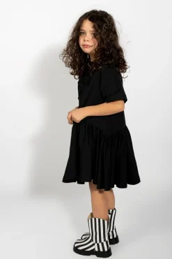 Marques ' Almeida Jersey | Dresses | GATHERED JERSEY T-SHIRT DRESS BLACK