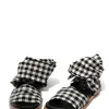 Marques ' Almeida Shoes | BLACK GINGHAM WRAP SANDAL BLACKWHITE
