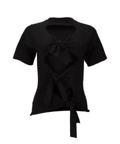 Marques ' Almeida Tops | Tops | KNOT T-SHIRT BLACK