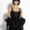 Marques ' Almeida Denim | Tops | LUREX FITTED CORSET BLACK