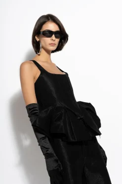 Marques ' Almeida Denim | Tops | LUREX FITTED CORSET BLACK