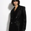 Marques ' Almeida Denim | Outerwear | LUREX OVERSIZED BLAZER BLACK