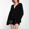 Marques ' Almeida Tops | Tops | MERINO DECONSTRUCTED CARDIGAN BLACK