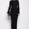 Marques ' Almeida Bottoms | Knitwear | MERINO WOOL LONG SKIRT BLACK