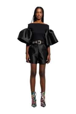 Marques ' Almeida Bottoms | MIKADO SHORTS WITH BELT BLACK