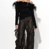 Marques ' Almeida Tops | Tops | OFF SHOULDER TOP WITH FEATHERS BLACK