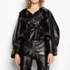 Marques ' Almeida Outerwear | Outerwear | POINTY NECK LEATHER JACKET BLACK