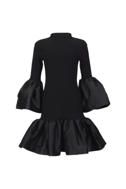 Marques ' Almeida Dresses | Dresses | PUFF SLEEVE AND HEM DRESS BLACK