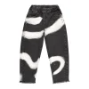Marques ' Almeida Bottoms | PULL ON BAGGY TROUSERS WITH SNAKE PRINT BLACK