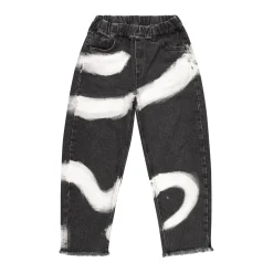 Marques ' Almeida Bottoms | PULL ON BAGGY TROUSERS WITH SNAKE PRINT BLACK