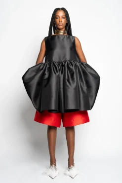 Marques ' Almeida Dresses | Dresses | SHORT SLEEVELESS PUFF DRESS BLACK