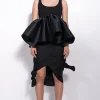 Marques ' Almeida Tops | SLEEVELESS PUFF HEM TOP BLACK