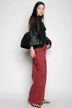 Marques ' Almeida Tops | TURTLENECK PUFF SLEEVE TOP BLACK